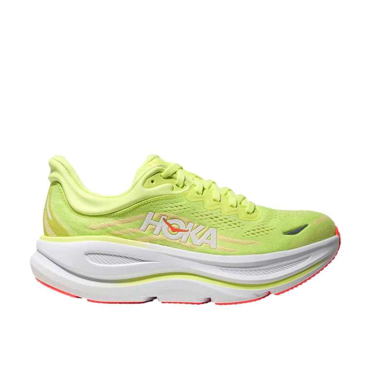 The Hoka Bondi 9 is a premium cushioning running shoe designed for exceptional