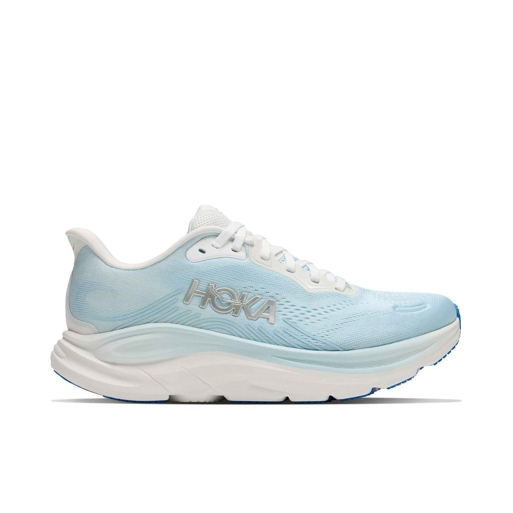 Hoka One One Clifton 11 Cream Crystal Shimmer Blue, Women's Fashion Sneakers, New
